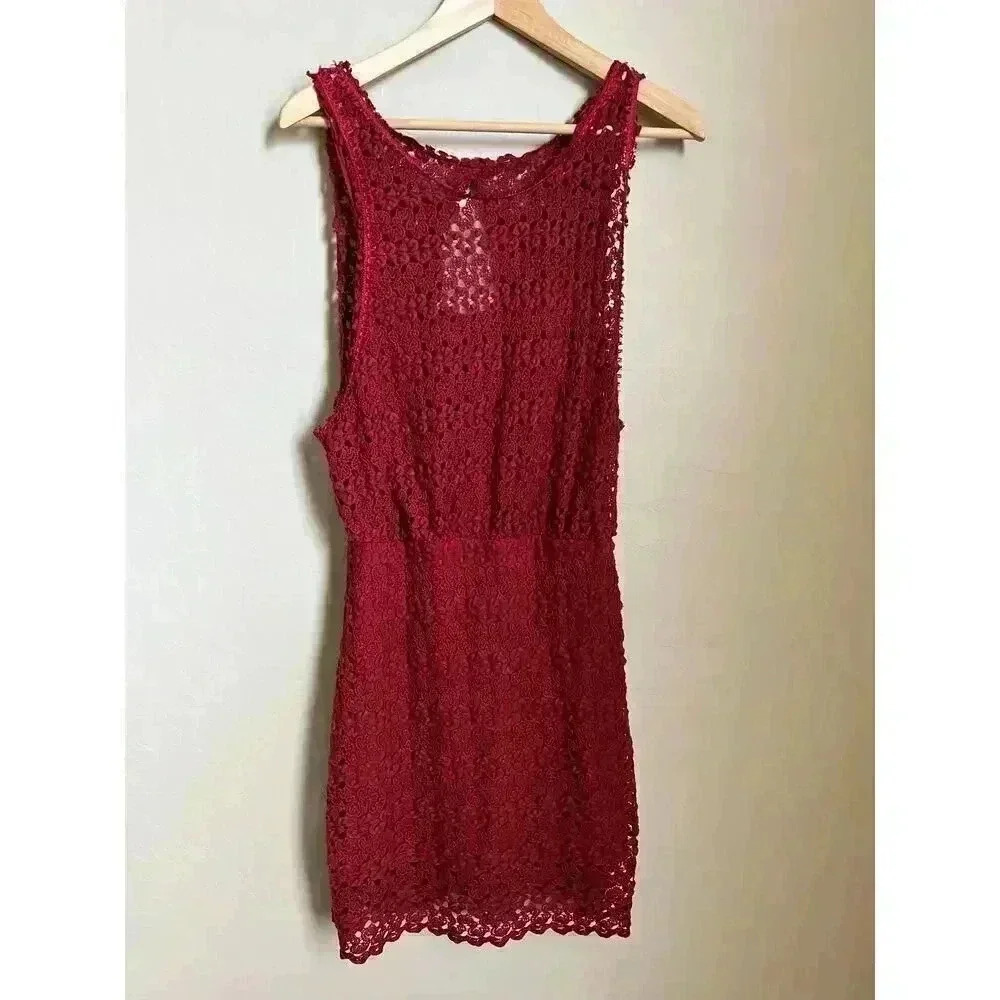 Free People‎ Crochet Layered Mini Dress Size Small
